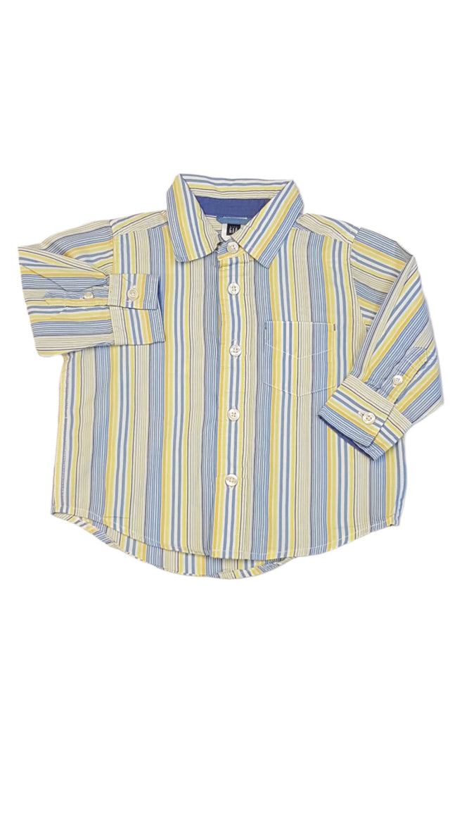 BABY GAP EXTRAMINŐSÉGŰ,ELEGÁNS KISFIÚ ING 80-86 Hover Image