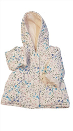 M&S BABY PILLE KÖNNYŰ,PATENTOS,APRÓVIRÁGMINTÁS KISLÁNY KABÁT 68