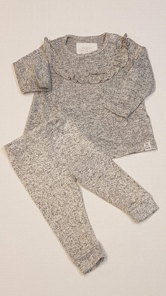 F&F SZÜRKE,FODDROS,DIVATOS,KISLÁNY SZETT 56 Hover Image