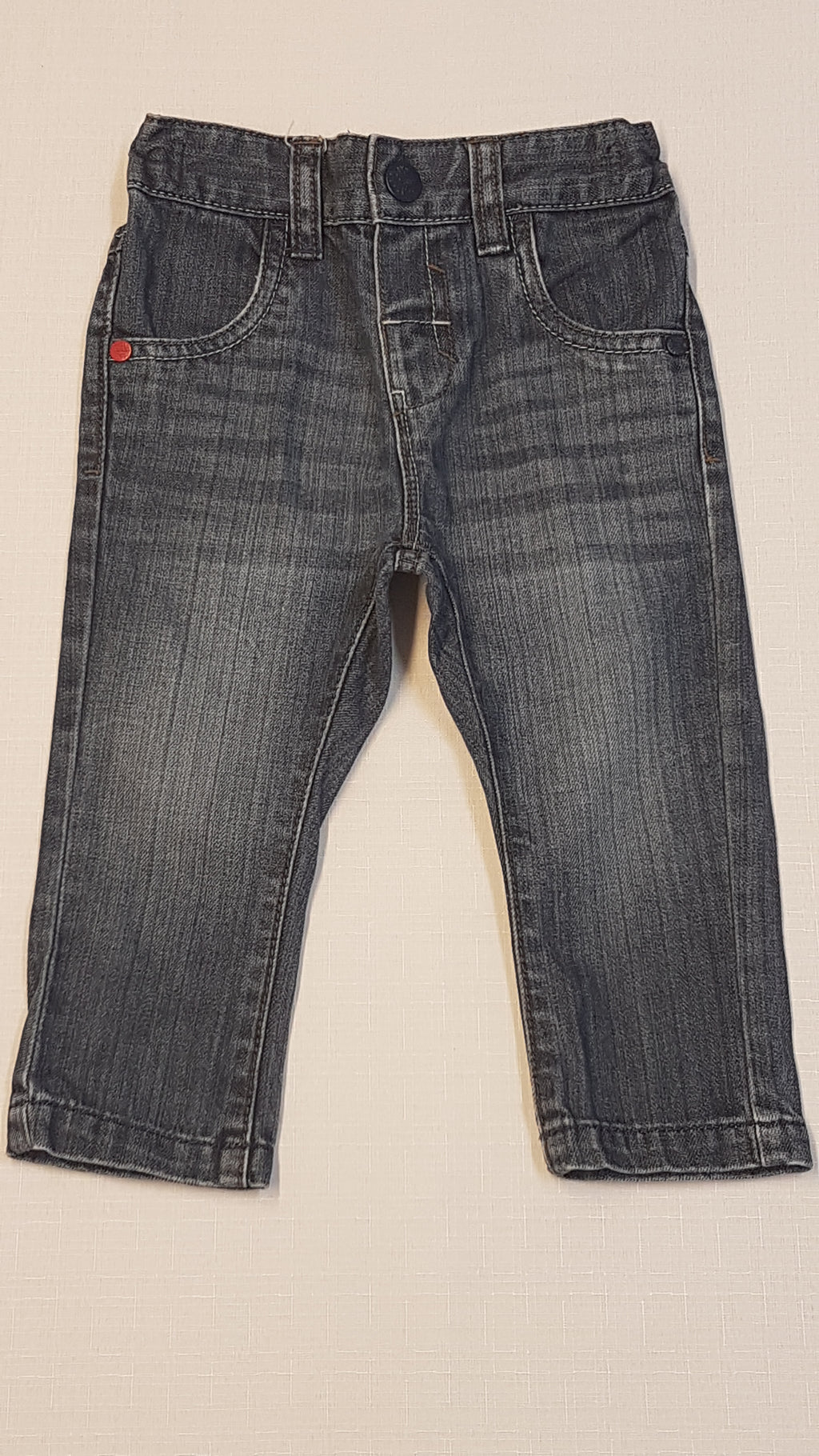 NEXT KOPTATOTT,TRENDI,KISFIÚ FARMERNADRÁG,ÁLLÍTHATÓ GUMIS DERÉKRÉSSZEL 80