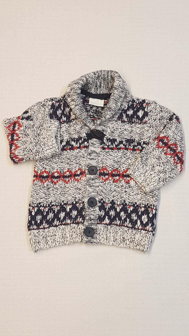 F&F KIDS  VASTAG KÖTÉSŰ,ELEGÁNS,KISFIÚ KARDIGÁN 68 Hover Image