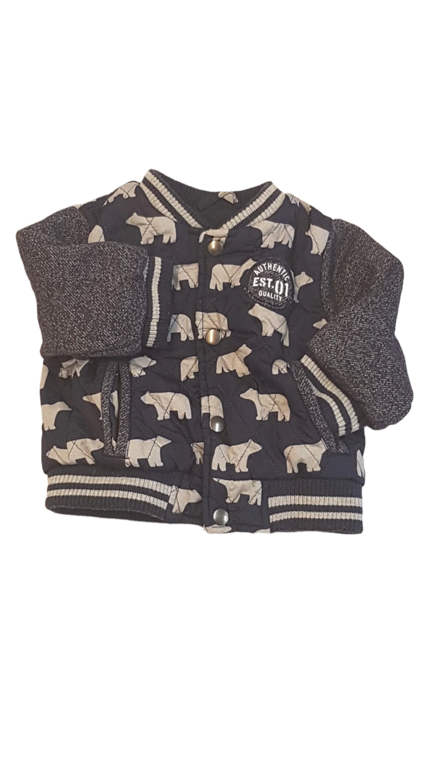 F&F JEGESMEDVÉS,VAGÁNY KISFIÚ STEPPELT DZSEKI 68