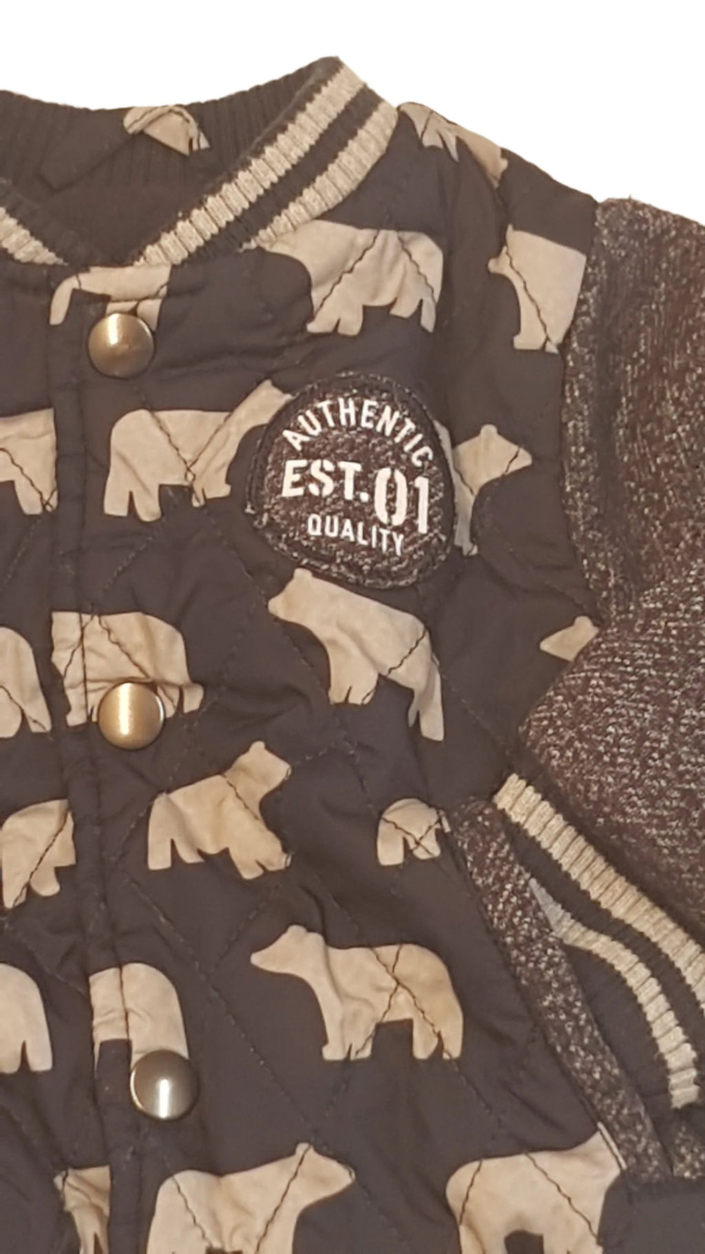 F&F JEGESMEDVÉS,VAGÁNY KISFIÚ STEPPELT DZSEKI 68