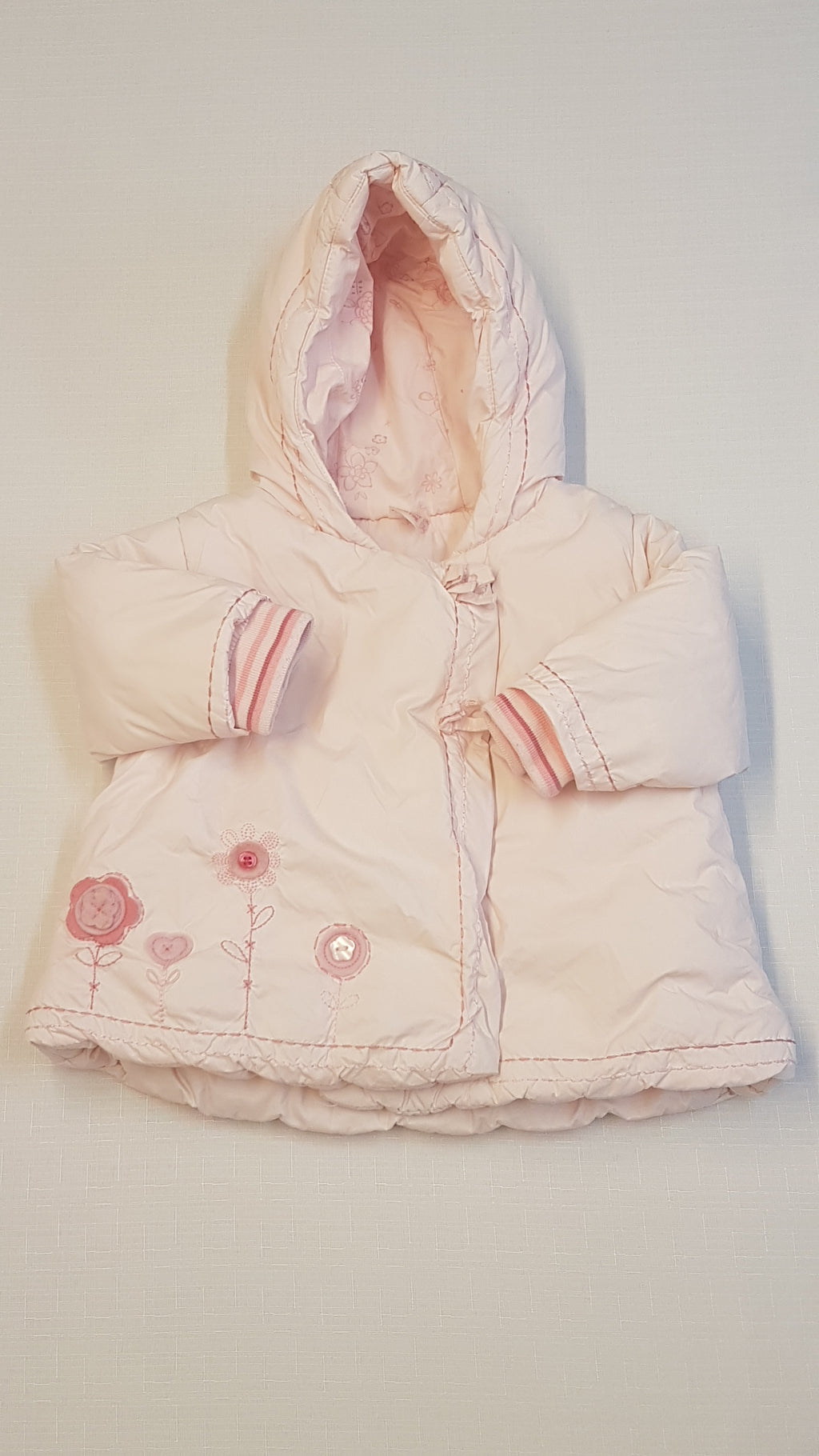 NEXT BABY VIRÁGOS,HÍMZETT KISLÁNY TÉLIKABÁT 74