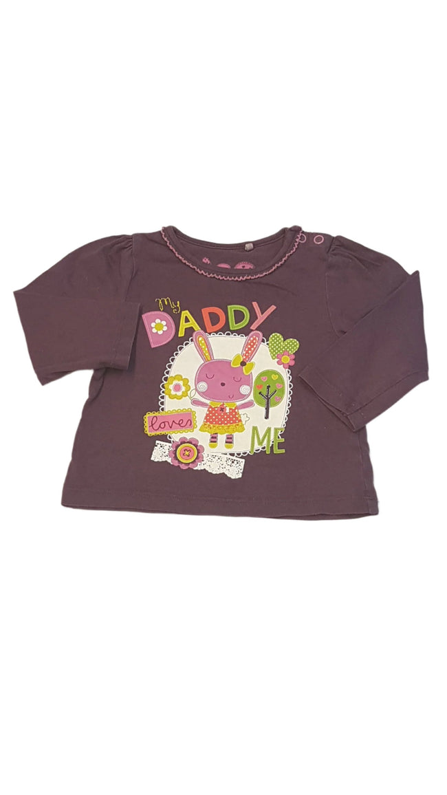 TU KISLÁNY FELSŐ, ÉDES FIGURÁKKAL DÍSZÍTVE, DADDY FELIRATTAL 62-68 Hover Image