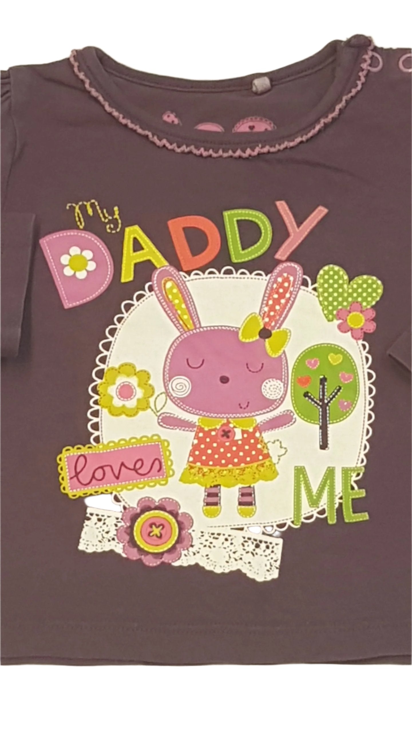 TU KISLÁNY FELSŐ, ÉDES FIGURÁKKAL DÍSZÍTVE, DADDY FELIRATTAL 62-68