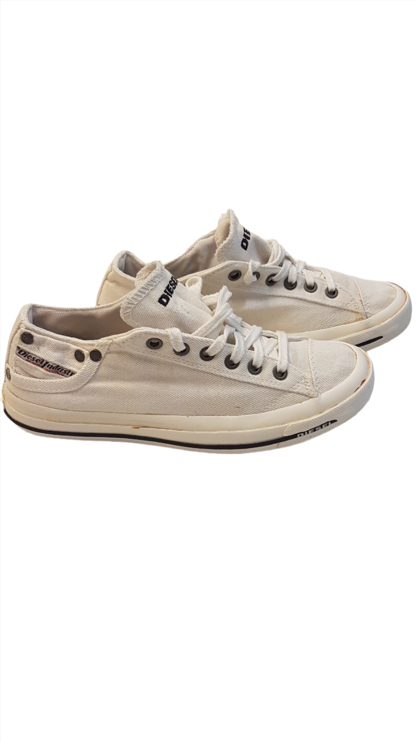 DIESEL TRENDI,FEHÉR,UNISEX VÁSZONCIPŐ 38