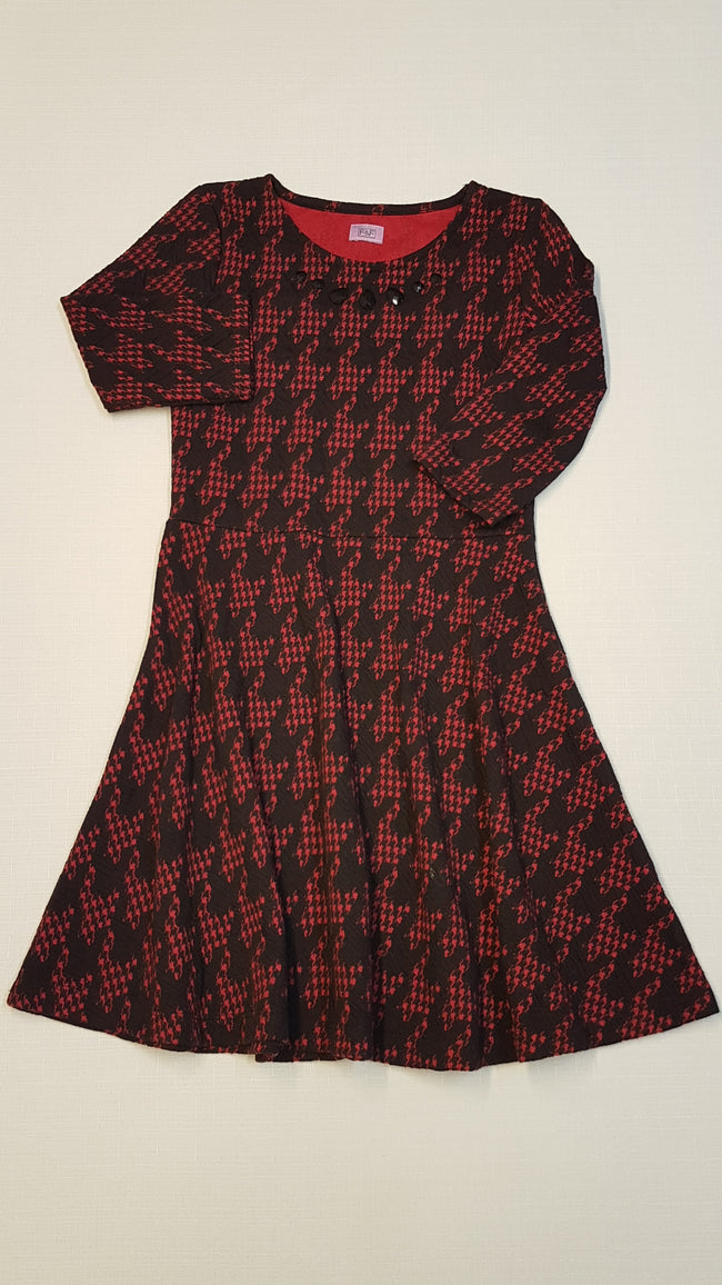 ÚJ F&F FEKETE,CSILLOGÓ KÖVES KISLÁNY DIVATOS RUHA 140 Hover Image