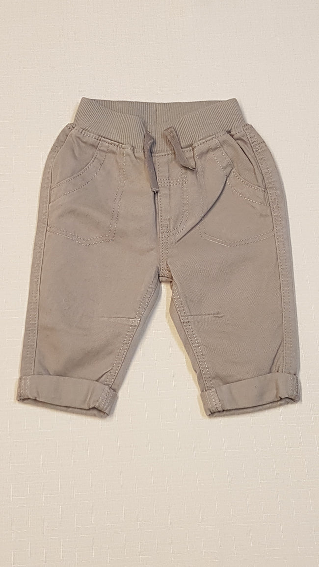 ÚJ GEORGE  SZÜRKE VÁSZON KISFIÚ NADRÁG 56-62 Hover Image