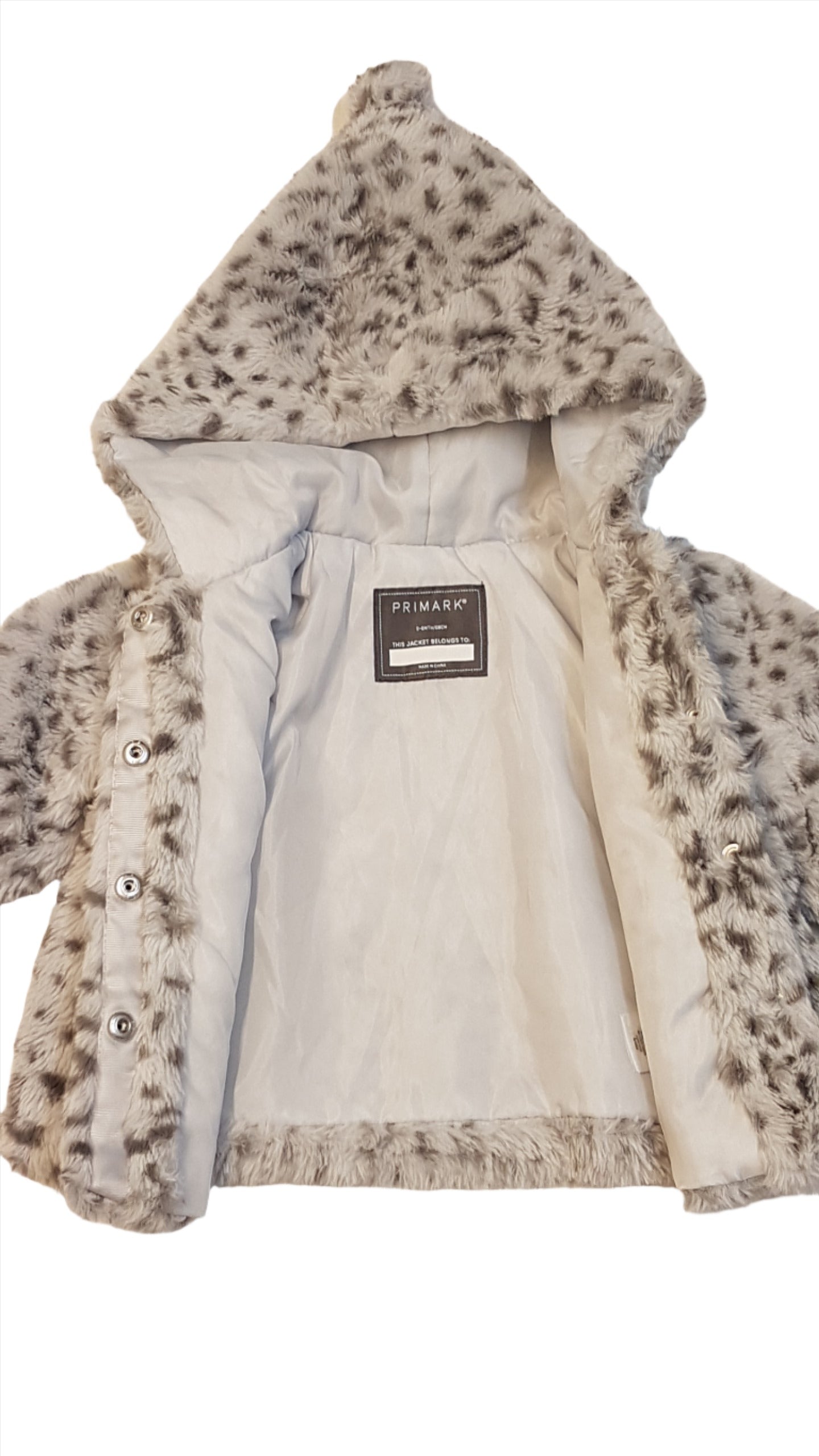 PRIMARK ARANYOS,MINŐSÉGI,WELLSOFT KISLÁNY KAPUCNIS BUNDA KABÁTKA 68