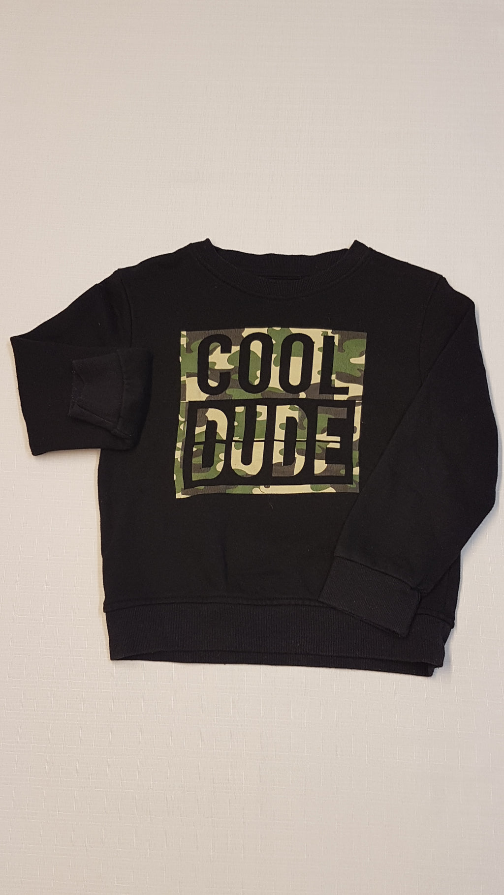 PRIMARK COOL DUDE FELIRATOS,TRENDI KISFIÚ PULÓVER 128