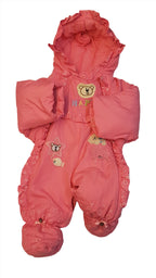 O&L HAPPY FELIRATÚ,HÍMZETT,FODROS,MACKÓS KISLÁNY OVERÁL 80-86