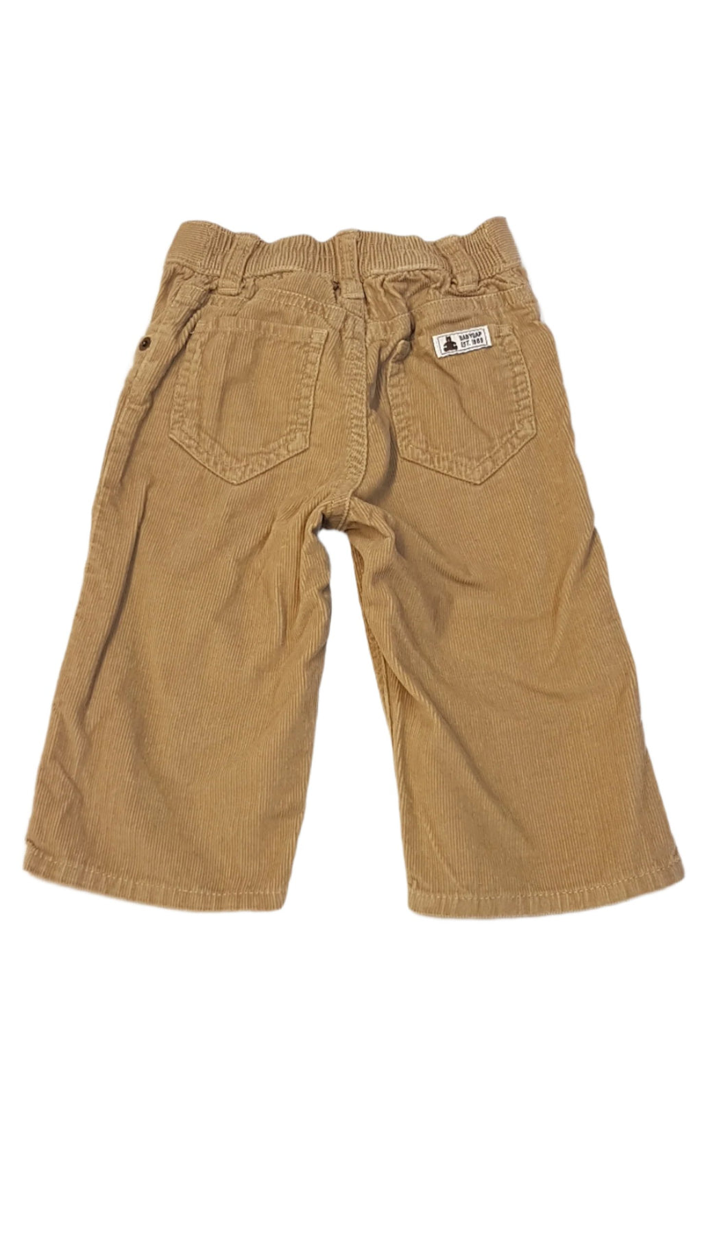 BABY GAP MOGYORÓ SZÍNŰ,KISFIÚ MIKRÓBÁRSONY DIVATOS NADRÁG,GUMIS DERÉKRÉSSZEL 80-86