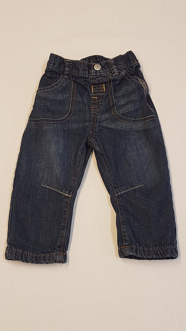 GEORGE KOPTATOTT,PUHA FARMERHATÁSÚ,BÉLELT KISFIÚ NADRÁG,GUMIS DERÉKRÉSSZEL 68-74 Hover Image