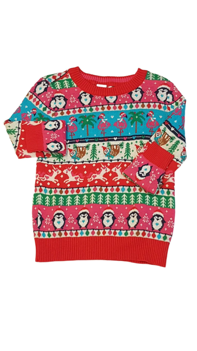TU KARÁCSONYI KISLÁNY PULÓVER 92-104 Hover Image