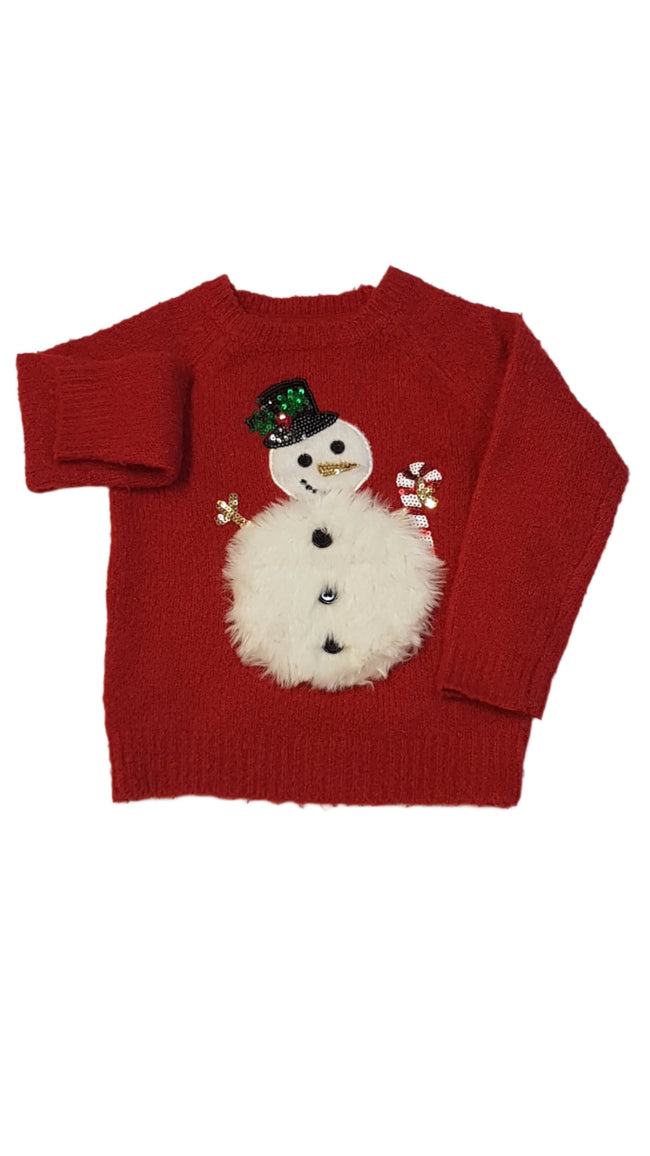 ÚJ F&F KIDS ARANYOS,HÓEMBERES,FLITTERES,WELLSOFT KISLÁNY KARÁCSONYI PULÓVER 86-98 Hover Image