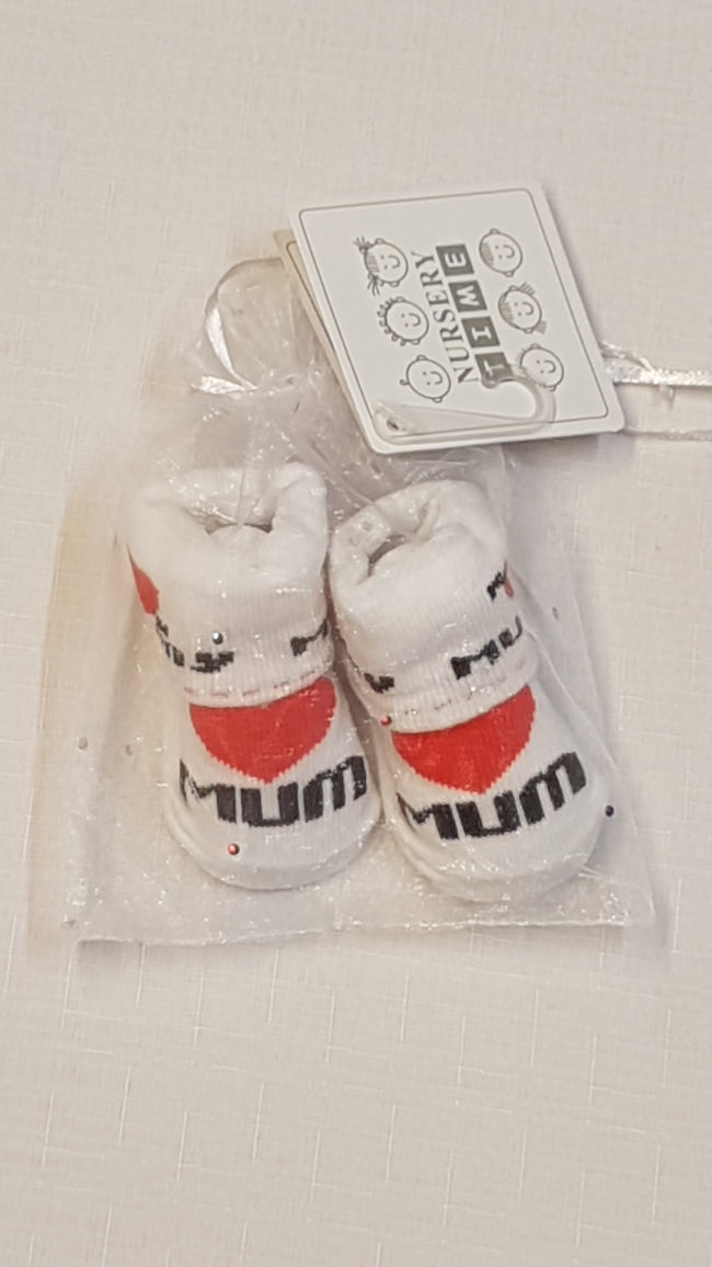 CÍMKÉS NURSERY TIME UNISEX I LOVE MUM ZOKNI Hover Image