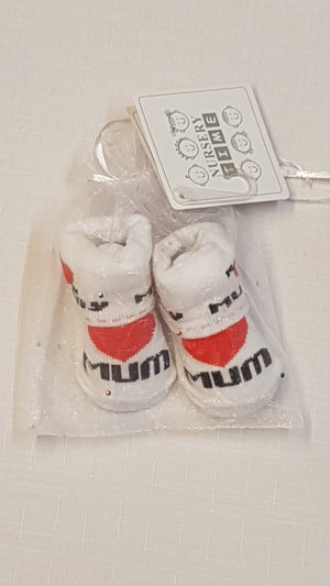 CÍMKÉS NURSERY TIME UNISEX I LOVE MUM ZOKNI