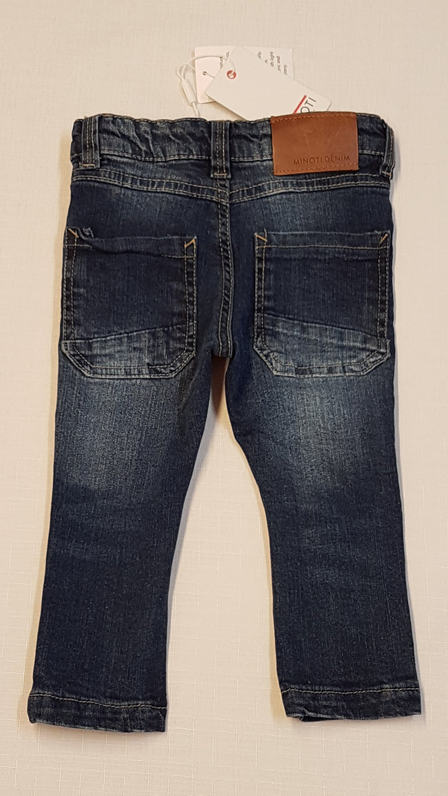 CÍMKÉS MINOTI PRÉMIUM MINŐSÉGŰ,VAGÁNY KISFIÚ FARMERNADRÁG,ÁLLÍTHATÓ GUMIS DERÉKRÉSSZEL 80 Main Image