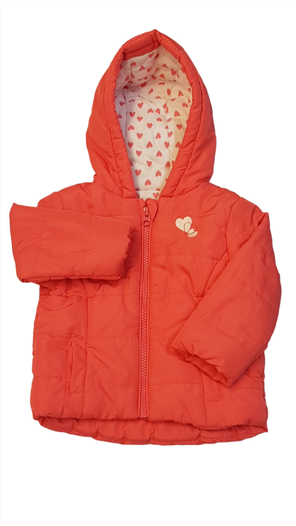 YOUNG DIMENSION ARANYOS,SZÍVECSKÉS,KISLÁNY ÁTMENETI KABÁTKA 80