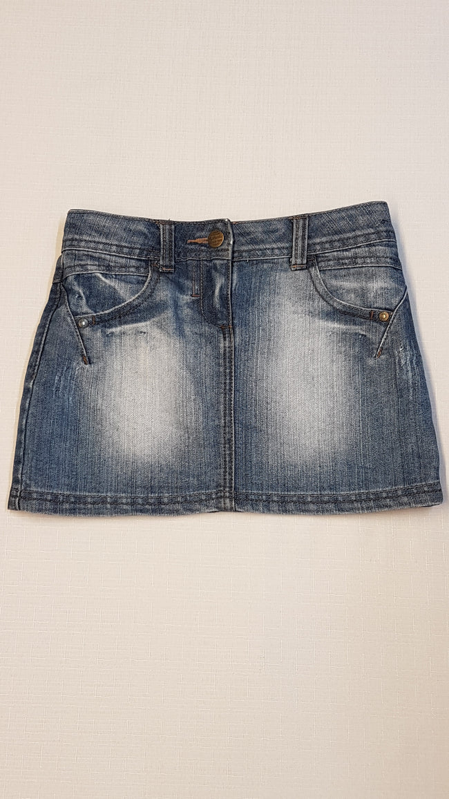 NEXT MINŐSÉGI,KOPTATOTT,FARMERSZOKNYA,ÁLLÍTHATÓ GUMIS DERÉKRÉSSZEL 122 Hover Image