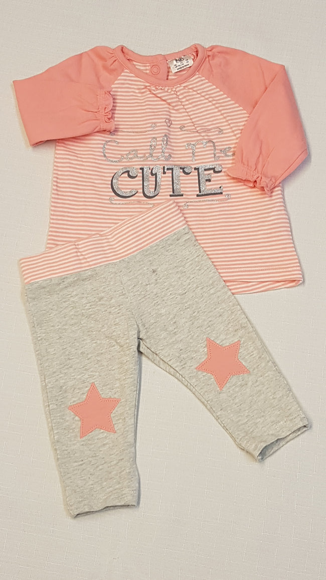 F&F CALL ME CUTE FELIRATÚ ARANYOS KISLÁNY SZETT 56 Hover Image