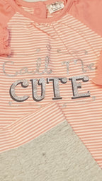 F&F CALL ME CUTE FELIRATÚ ARANYOS KISLÁNY SZETT 56