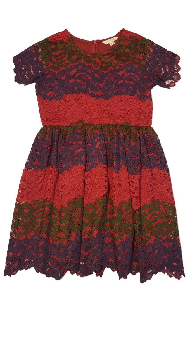 YUNI GIRL CSODASZÉP,ALKALMI,CSIPKE KISLÁNY RUHA 152 Hover Image