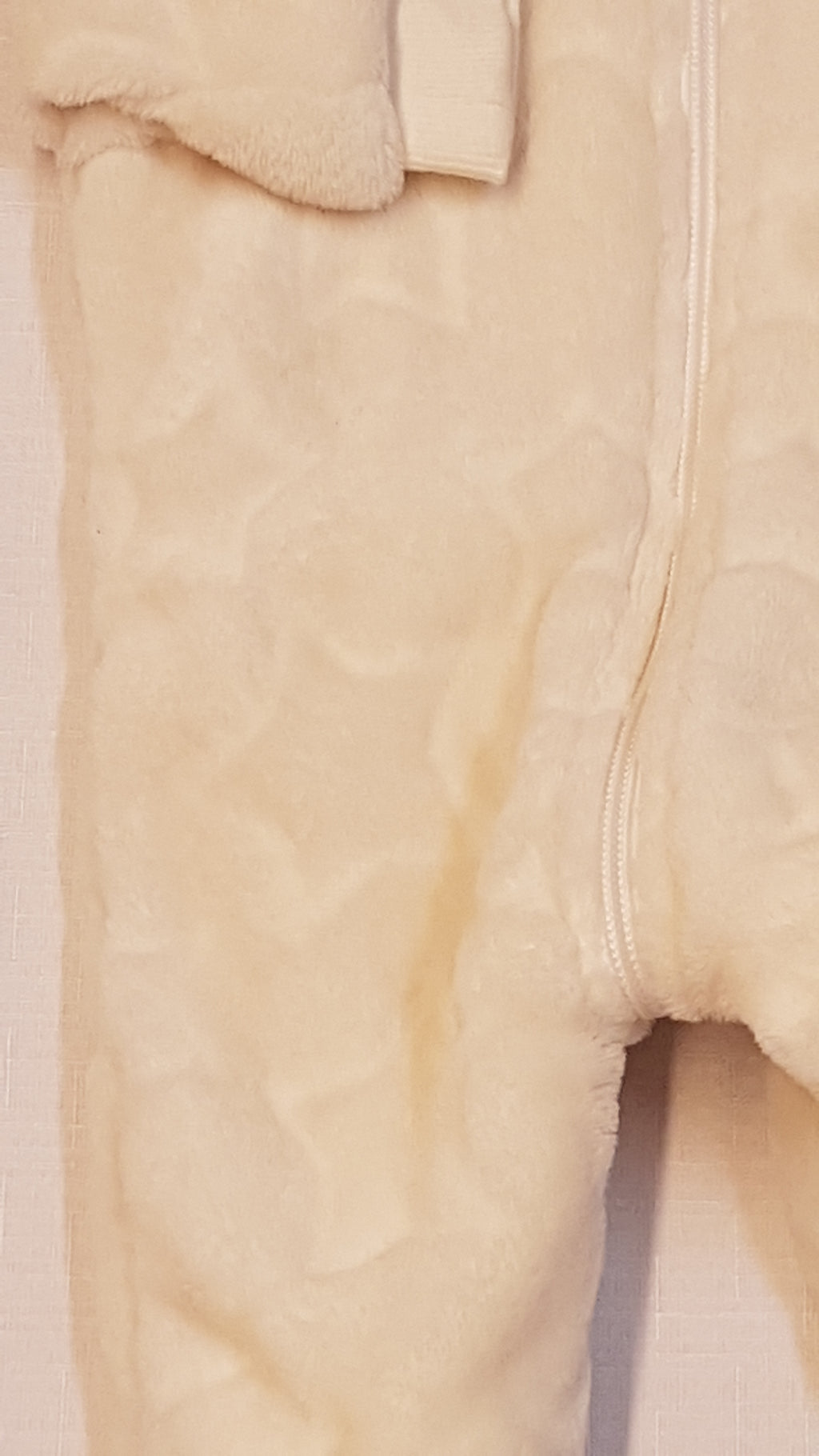 ÚJ NUTMEG KRÉMSZÍNŰ,NYOMOTT CSILLAGMINTÁS,WELLSOFT,SZŐRME,ÁTMENETI UNISEX OVERÁL  50