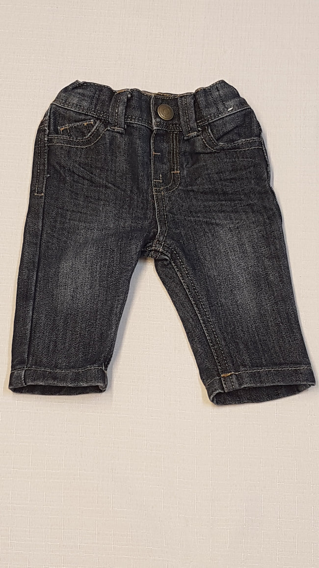 DENIM CO. KOPTATOTT,VAGÁNY KISFIÚ FARMERNACI,ÁLLÍTHATÓ GUMIS DERÉKRÉSSZEL 62 Hover Image