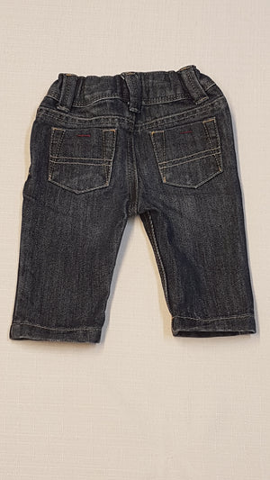 DENIM CO. KOPTATOTT,VAGÁNY KISFIÚ FARMERNACI,ÁLLÍTHATÓ GUMIS DERÉKRÉSSZEL 62