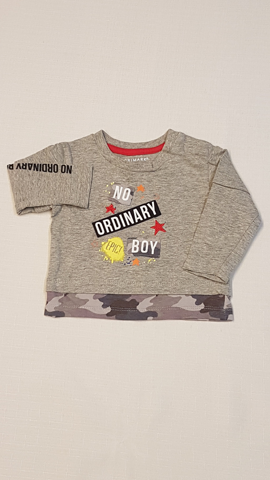 PRIMARK FELIRATOS,ÁLCAMINTÁS,KISFIÚ FELSŐ 62