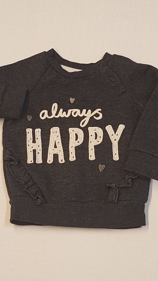 PRIMARK ALWAYS HAPPY FELIRATÚ  KISLÁNY FELSŐ 74 Main Image