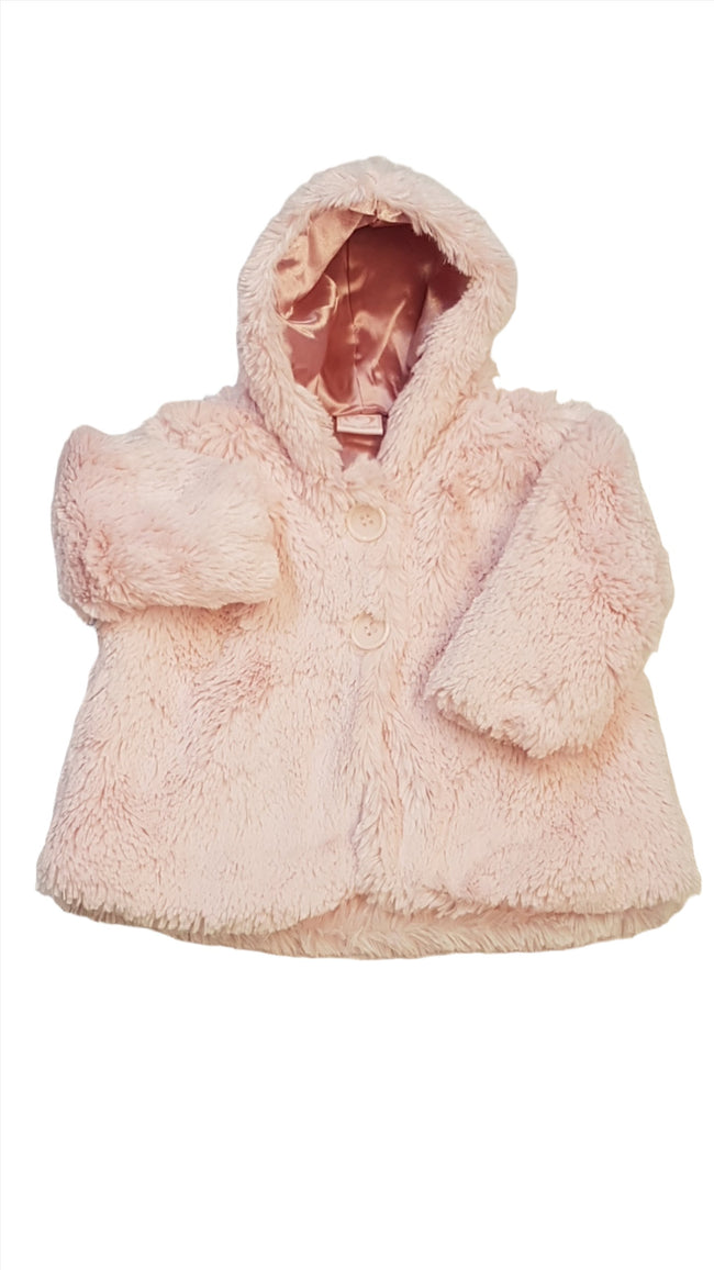 ZIP ZAP PRÉMIUM MINŐSÉGŰ,RÓZSASZÍN KISLÁNY SZŐRME KABÁT 68 Hover Image