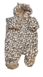 MOTHERCARE EXTRAMINŐSÉGŰ,OCELOT MINTÁS,UNISEX SZŐRME OVERÁL 68