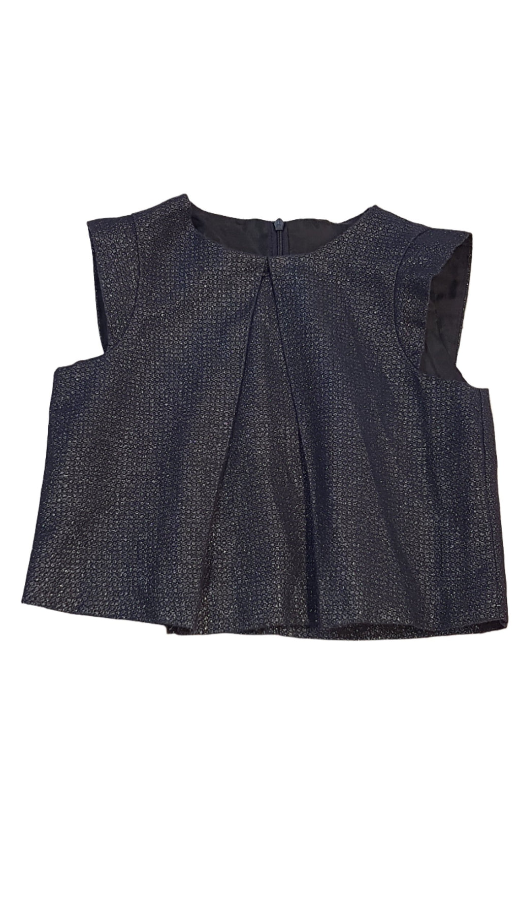 BENETTON EXTRAMINŐSÉGŰ,EZÜST SZÁLAS,CSILLOGÓS,SÖTÉTKÉK KISLÁNY ALKALMI FELSŐ 116-146