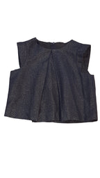 BENETTON EXTRAMINŐSÉGŰ,EZÜST SZÁLAS,CSILLOGÓS,SÖTÉTKÉK KISLÁNY ALKALMI FELSŐ 116-146