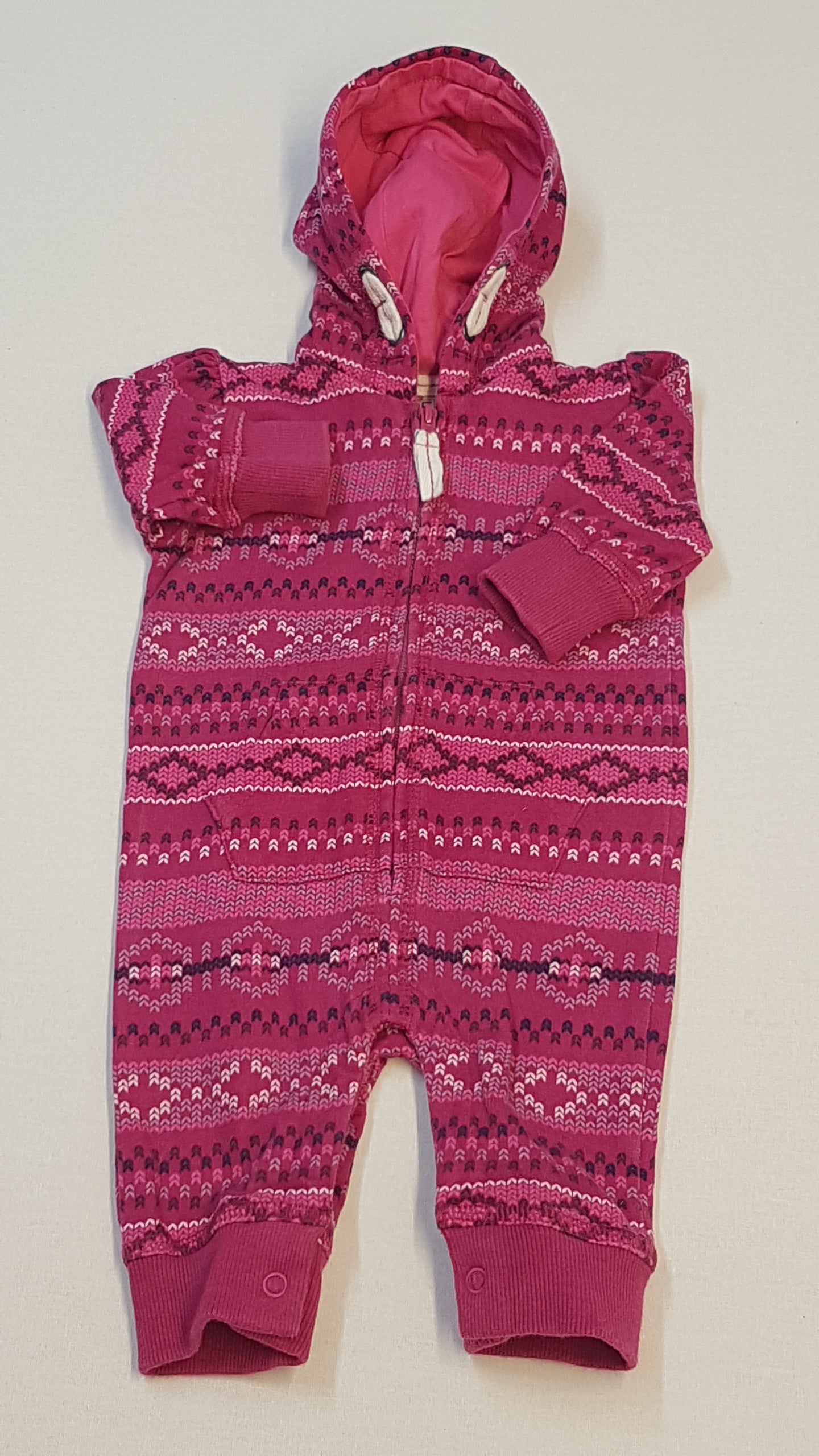 F&F KIDS CSODASZÉP KAPUCNIS KISLÁNY PLAYSUIT 62
