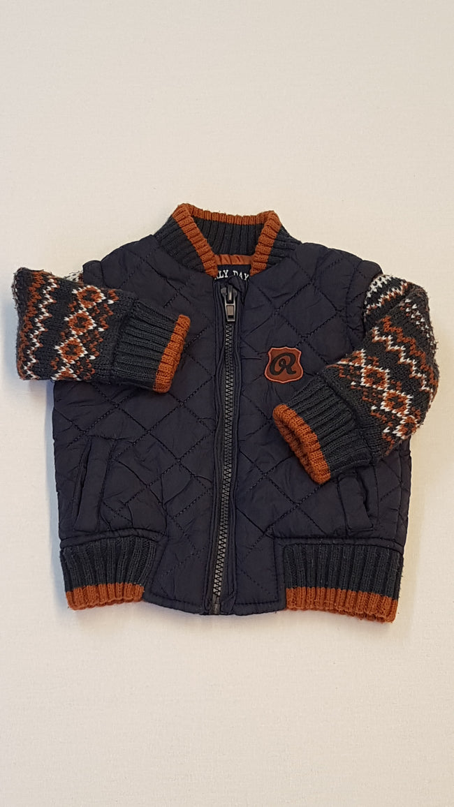 EARLY DAYS SÖTÉTKÉK,VAGÁNY,STEPPELT KISFIÚ DZSEKI 62 Hover Image