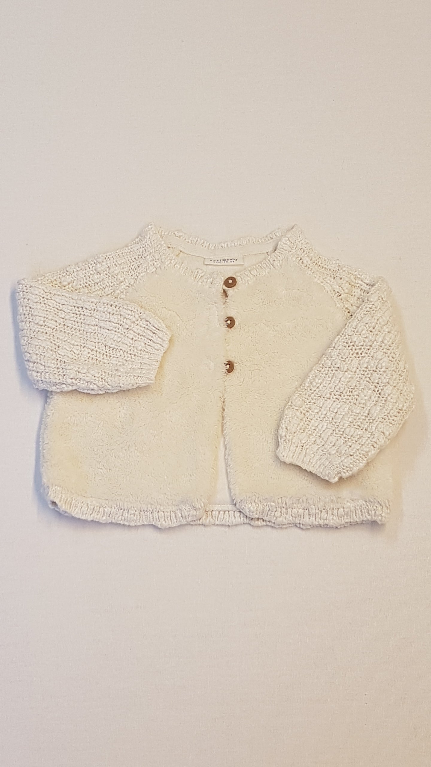 NEXT KRÉMSZÍNŰ,PUHA TAPINTÁSÚ UNISEX KARDIGÁN 68
