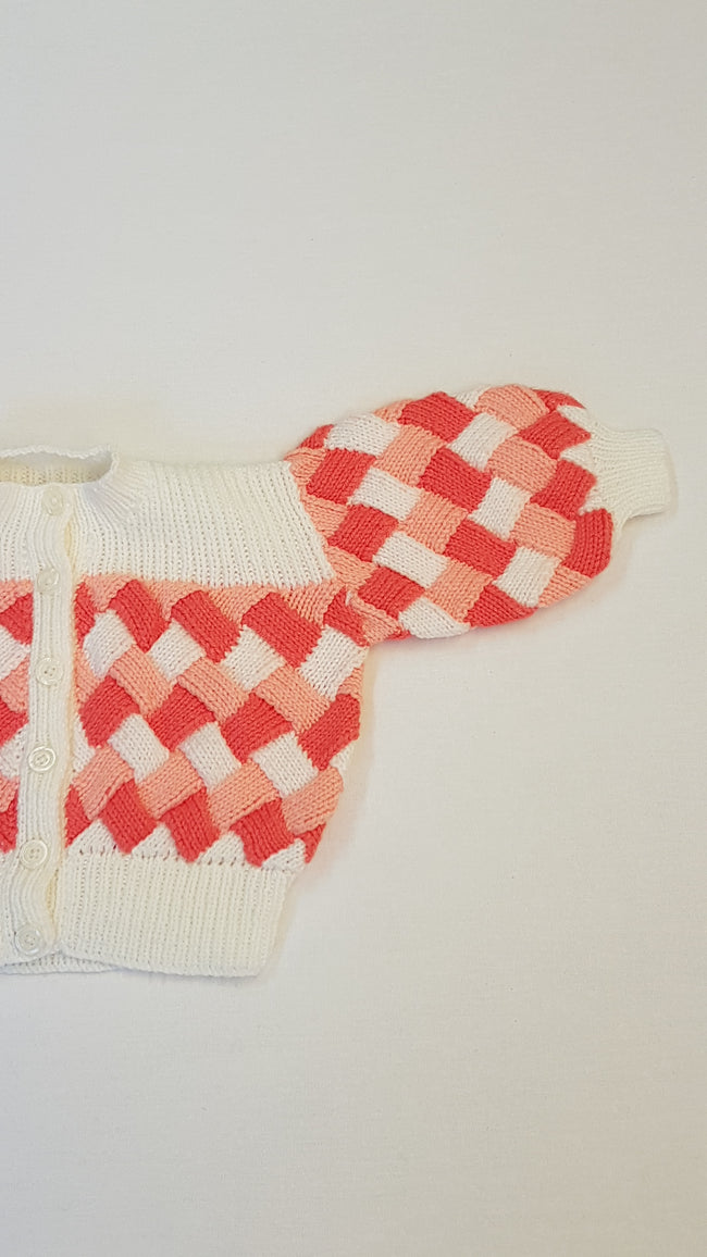 ÚJ EGYEDI KÖTÉSŰ,BŐUJJÚ,SZÍNES KISLÁNY KARDIGÁN 80-86 Main Image
