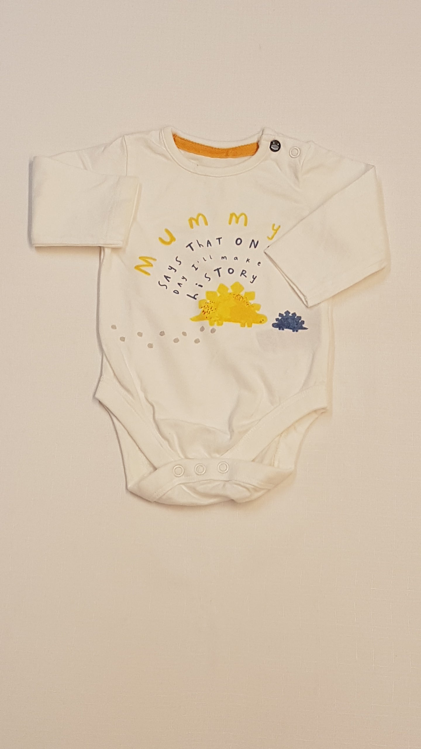 MOTHERCARE ÁLLATFIGURÁS,FELIRATOS KISLÁNY BODY 62