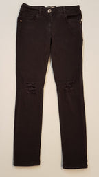 NEXT TRENDI FEKETE KISLÁNY FARMERNADRÁG,ÁLLÍTHATÓ GUMIS DERÉKRÉSSZEL 146