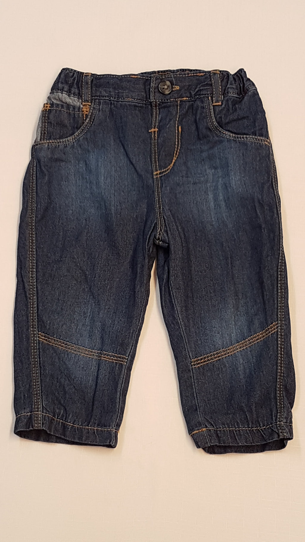 GEORGE PUHA TAPINTÁSÚ,KOPTATOTT,VÉKONY BÉLELT,KISFIÚ FARMERNADRÁG,GUMIS DERÉKRÉSSZEL 68-74