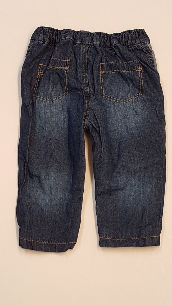 GEORGE PUHA TAPINTÁSÚ,KOPTATOTT,VÉKONY BÉLELT,KISFIÚ FARMERNADRÁG,GUMIS DERÉKRÉSSZEL 68-74 Main Image