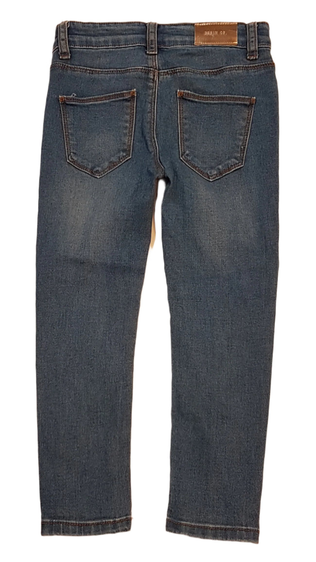 DENIM CO. SKINNY KOPTATOTT KISLÁNY FARMERNADRÁG,ÁLLÍTHATÓ GUMIS DERÉKRÉSSZEL 110 Main Image