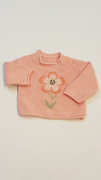 NUTMEG VASTAG KÖTÉSŰ,VIRÁGMINTÁS KISLÁNY PULÓVER 50