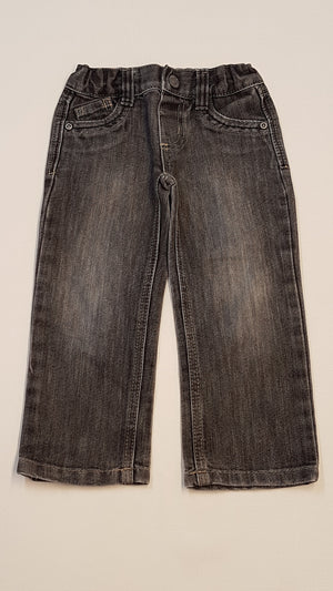DENIM CO KOPTATOTT,VAGÁNY KISFIÚ FARMERNADRÁG,ÁLLÍTHATÓ GUMIS DERÉKRÉSSZEL 98