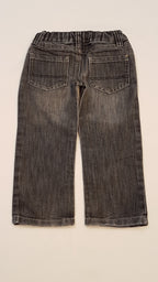 DENIM CO KOPTATOTT,VAGÁNY KISFIÚ FARMERNADRÁG,ÁLLÍTHATÓ GUMIS DERÉKRÉSSZEL 98