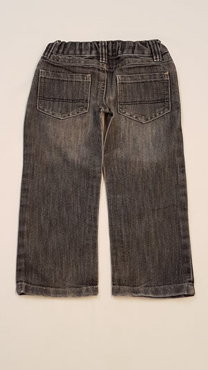 DENIM CO KOPTATOTT,VAGÁNY KISFIÚ FARMERNADRÁG,ÁLLÍTHATÓ GUMIS DERÉKRÉSSZEL 98